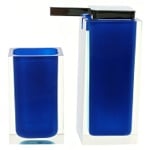 Gedy RA680-05 Blue Two Pc. Accessory Set Made With Thermoplastic Resins